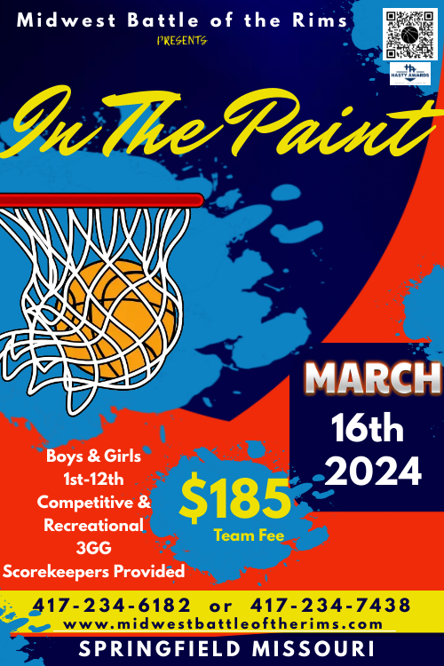 Red and Blue March Madness Basketball Design Made with PosterMyWall 1